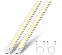 OUILA Luce Armadio LED, Armadio Led con Sensore di Movimento, 41CM Magnetica Ricaricabile Luce Led Sottopensile Dimmerabile Lampada per Cucina Scale Soggiorno Bagno Camere da Letto