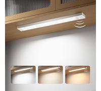 OUILA Luce Armadio LED Con Sensore, 23CM Sottopensile Cucina 3 Modalità di Colore, 1000 mAh Ricaricabile USB, Lampada Notturna per Cucina Scale Guardaroba