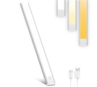 OUILA Luce Armadio LED con Sensore, 3 Temperature di Colore Luci led per Armadio Dimmerabile, USB-C Ricaricabile LED Armadio Senza Fili Luce Notturna Lampada Armadio per Cucina Guardaroba Armadi