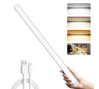 OUILA Luce Armadio LED con Sensore, 3 Temperature di Colore Luci led per Armadio Dimmerabile, USB-C Ricaricabile LED Armadio Senza Fili Luce Notturna Lampada Armadio per Cucina Guardaroba Armadi