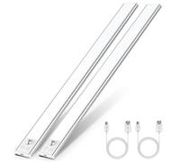 OUILA Luce Armadio LED, Armadio Led con Sensore di Movimento, 41CM Magnetica Ricaricabile Luce Led Sottopensile Dimmerabile Lampada per Cucina Scale Soggiorno Bagno Camere da Letto
