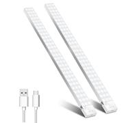 OUILA Luce Armadio LED con Sensore di Movimento Luci Notturna LED 4 Modalità Lampada Guardaroba Luce da Esposizione 5000mAh USB Ricaricabile Cucina, Scale, Corridoio, Garage - 60cm*2 Pezzi
