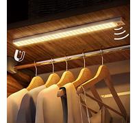 OUILA Luce Led Sottopensile Cucina 43cm, 2500mAh, 4 Modalità con Sensore Movimento,3000K, Luce Armadio Led con Sensore per Armadio Scale Corridoio Garage Letto