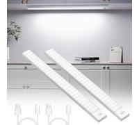 OUILA Luce Led Sottopensile Cucina 43cm 2PCS 2500mAh 4 Modalità con Sensore