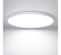 OUILA Plafoniera a LED piatta, rotonda, diametro 30 cm, lampada da soffitto a LED, 24 W, 6500 K, 2600 lm, IP44, impermeabile, per bagno, cucina, bagno, camera da letto, corridoio, cantina