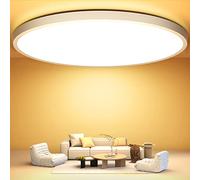 OUILA Plafoniera LED Soffitto 24W, Ø30CM 3000K Lampadario 2400LM Moderna Rotonda da Bagno IP44 Impermeabile per Camera da Letto, Cucina, Balcone, Ufficio, Soggiorno