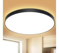OUILA Plafoniera LED Soffitto 24W, Lampada da Soffitto 3000K 2000LM Plafoniera Bagno IP44 Impermeabile Rotonda Ø28CM Lampadario LED Moderna Luce Soffitto per Cameretta, Cucina, Soggiorno, Balcone