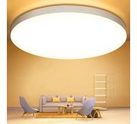 OUILA Plafoniera LED Soffitto 24W, Lampada da Soffitto 3000K 2000LM Plafoniera Bagno IP44 Impermeabile Rotonda Ø28CM Lampadario LED Moderna Luce Soffitto per Cameretta, Cucina, Soggiorno, Balcone