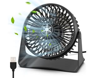 OUILA Ventilatore USB Mini Ventilatore Portatile 3 Velocità Regolabile &