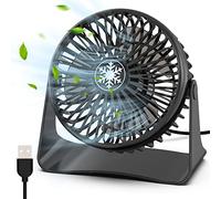OUILA Ventilatore USB, Mini Ventilatore Portatile, 3 Velocità Regolabile & Ventilatore Silenzioso, Copertura Rimovibile Della Ventola, Alimentazione USB, Adatto per Desktop, Auto, Ufficio, Casa, Viagg