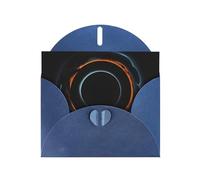 OUInbvv Biglietti di auguri di carta perlescente con buchi neri cosmici misteriosi con buste a forma di cuore blu personalizzate per vacanze, compleanni, anniversari