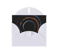 OUInbvv Biglietti di auguri di carta perlescente con buchi neri cosmici misteriosi con buste bianche personalizzate a forma di cuore per vacanze, compleanni, anniversari