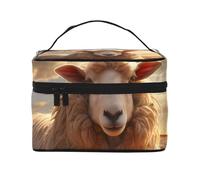 OUInbvv Borsa cosmetica da viaggio con pecore australiane con organizer multi-tasca, custodia in twill di poliestere di grande capacità per palestra, campeggio e viaggi di lavoro