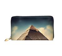OUInbvv Dreaming of the Pyramids of Khufu - Portafoglio portatile con cerniera in metallo e porta assegni, scomparti dal design morbido e leggero
