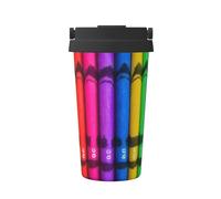 OUInbvv Pastelli colorati Tazza da caffè isolata portatile con manico nascosto, base antiscivolo, design a prova di perdite, adatta per auto, ufficio e uso domestico
