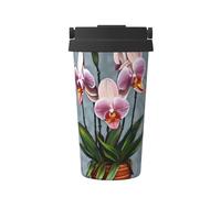 OUInbvv Tazza da caffè isolata portatile con manico nascosto, base antiscivolo, design a prova di perdite, adatta per auto, ufficio e casa