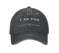 OUINCIIC Cappellini da Baseball da Uomo I Am Root, con Scritta Ubuntu Command Linux Unix, Effetto Invecchiato, Lavato, per attività all'aperto, Regolabili, con Chiusura a Scatto