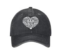 OUINCIIC Cappellino da Baseball Lavato a Forma di Cuore per la Festa del papà, Grazie con Parole e Amore, Cappello Estivo da Camionista per Uomo, Cappellini da Baseball con Sole