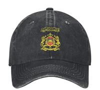 OUINCIIC Cappello da Baseball Casual del Regno del Marocco, Estivo, con Leone Dorato, da Camionista, Sportivo, con Chiusura a Scatto, Unisex, per Adolescenti, Stile retrò