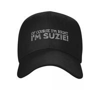 OUINCIIC Certo Che Ho Ragione, Sono Suzie. Divertente Berretto da Baseball Personalizzato con Nome, Compleanno, Cosplay, Uomo, Baseball, Donna.