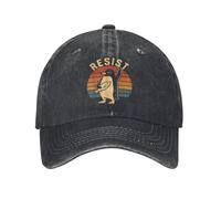 OUINCIIC Divertente Pinguino Resist Penguins protesta Contro i dazi Cappellino da Baseball con Sole Donna Uomo Stampa Cappello da Camionista Cappellini da Baseball Estivi