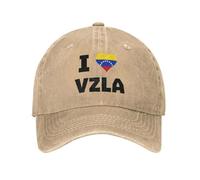 OUINCIIC I Love VZLA Venezuela Heart Flag Baseball Caps Vintage Distressed Denim Washed Venezuela Sun cap Outdoor all Seasons Travel Hat