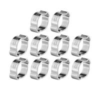 Ouitble 10 fascette stringitubo a due orecchie, clip a vite senza fine a due orecchie in acciaio inossidabile 5-23 mm per tubo benzina