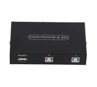 Ouitble Adattatore per Scanner per Stampante Multiplo, Scatola commutatore di condivisione USB 2.0 con 2/4 Porte, Controllo Manuale dei Pulsanti per Ufficio, casa, Guscio in Ferro (Manuale a 2 Porte)