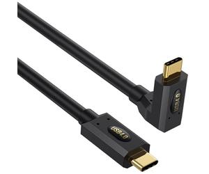Ouitble Cavo USB C a USB C 30 cm 240 W USB 4 Cavo di tipo C ad angolo di destra Fast Charge 40 Gops Trasferimento dati Angolo di destra Thunderbolts 4 Cavo per 15 Pro