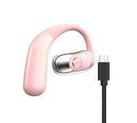 Ouitble Cuffie in modalità Wireless Bluetooth 5.4 Open Open Single Sports Cuffie Wireless a 180 ° Rotazione con Ganci Auricolari Cavo USB C per Ufficio di Guida per Auto D'affari Ufficio