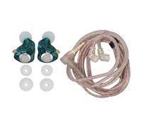 Ouitble EDX PRO Auricolari HiFi Suono stereo senza perdita Auricolari cablati Bassi Design ergonomico per performance sul palco Viaggi Cavità leggera in metallo intarsiato in resin (Ciano trasparente)