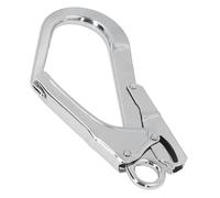 Ouitble Gancio a Moschettone di Sicurezza per Impalcatura da Arrampicata 25KN, Argento, Acciaio Legato, CARABINER, Attrezzature per Animali di Allevamento, Rettangolare, Chiusura Automatica
