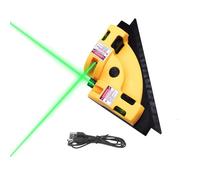 Ouitble Livello Laser ad Angolo Retto di 90 Gradi, Indicatore di Linea di Livellamento del Raggio Verde Visibile Verticale Orizzontale per Posa del Piastrelle e Pavimenti Batteria Incorporata