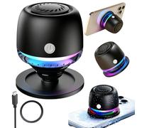 Ouitble Magnetico Bluetooth 5.4 Altoparlante IPX6 per Bagno, Portatile Stereo Music Box con Supporto del Telefono Cellulare Illuminazione RGB per Viaggio/Esterno/Giardino