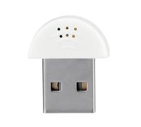 Ouitble Mini microfono, 2.0, microfono portatile USB Studio Speech, Tiny Recording Mic Adapter Plug and Play Desktop Laptop Microfono per PC PC (bianco)