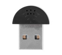 Ouitble Mini microfono, 2.0 portatile USB Studio Microfono Speech, Tiny Recording Mic Adapter Plug and Play Desktop Laptop Microfono per PC PC (nero)