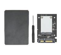 Ouitble MSATA TO SATA SSD Enclosure Tutto in Lega di Alluminio Plug And Play Tool Design Ultra Sottile Scatola Adattatore per Disco Rigido Esterno per operativo Linux MSATA SSD