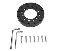 Ouitble Piastra adattatrice per volante 73 mm Anello per presa in lega di alluminio per G25 G27 per simulazione di gioco di corse Sparco Nero durevole 73 mm