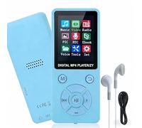 Ouitble Player MP3/MP4 Player 64GB Bluetooth 5.0 Hifi Music Player MP3, Schermo LCD da 1,8 Pollici con Altoparlante Video E-book Photo Viewphone Supporta Fino a 128 GB (Blu)