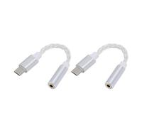 Ouitble Tipo USB C a 3,5 Mm Jack 2pcs Tipo C su Adattatore per Cuffie Hi-Res DAC Aux Cavo Cavo Jack 384KHz 32 Bit per S24/S23/S22/S20
