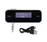 Ouitble Trasmettitore FM Universale per Auto per Smartphone Chiamate in Vivavoce con Jack Audio 3,5 mm Suono Stereo HiFi Display LCD Batteria Ricaricabile per Una Guida A
