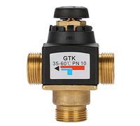 Ouitble Valvola miscelatrice per acqua calda e fredda, miscelatore termostatico a 3 vie, DN20, filettatura maschio, in ottone, per riscaldamento a pavimento per scaldabagno solare, 35 ~ 60 gradi