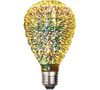 OUJIAHUI 2 pacchetto 3D fuochi d'artificio lampadina LED luce retro lampadina, LED lampadina E27 AC 85-220V 4W G95 retro Edison stella lampadina decorazione di Natale (Palloncino ad aria calda)