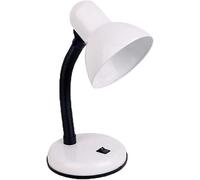 OUJIAHUI Lampada da scrivania, Lampada da scrivania in metallo con collo flessibile versatile per casa, ufficio, camera da letto, lettura, lavoro (Bianco)