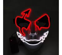 OUJIAHUI Maschera di Halloween,multicolore Maschera luminosa a LED, Maschera dell'orrore di Halloween, Costumi di gioco di ruolo di Halloween, Ballo trucco, Regalo di carnevale (F)