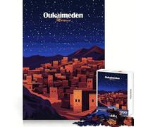 Oukaimeden Marocco Notte Puzzle da 1000 pezzi per adulti Puzzle Migliora la memoria Divertimento da giocare insieme Bordo preciso Regalo stagionale (38x52cm)