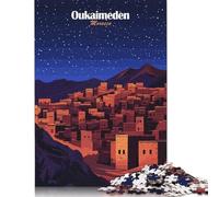 Oukaimeden Marocco Notte Puzzle Premium 100% Carta riciclata Puzzle rettangolare per donne e uomini Regalo di Natale unico 1000 pezzi (75x50 cm)