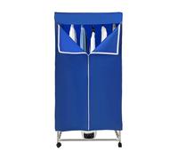 OUKANING Asciugatrice elettrica pieghevole, 1500 W, 45 dB, silenziosa, portatile, con telecomando e timer, IPX1, portata 30 kg, riscaldamento PTC (schermo touch, blu)