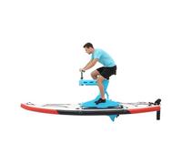 OUKANING Gonfiabile per bicicletta da mare, pedalò, kayak, bicicletta con telaio in alluminio, capacità 100 kg, poggiapiedi regolabili e valvola dell'aria per una facile conservazione