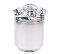 OUKANING Lattina per la Pulizia della Birra da 10 Litri Fusto per la Pulizia della Birra in Acciaio Inossidabile 304 con valvole del Sistema A S.